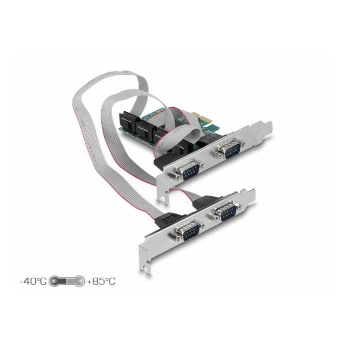 Конвертор PCIexpress to 4xSerial port  Delock