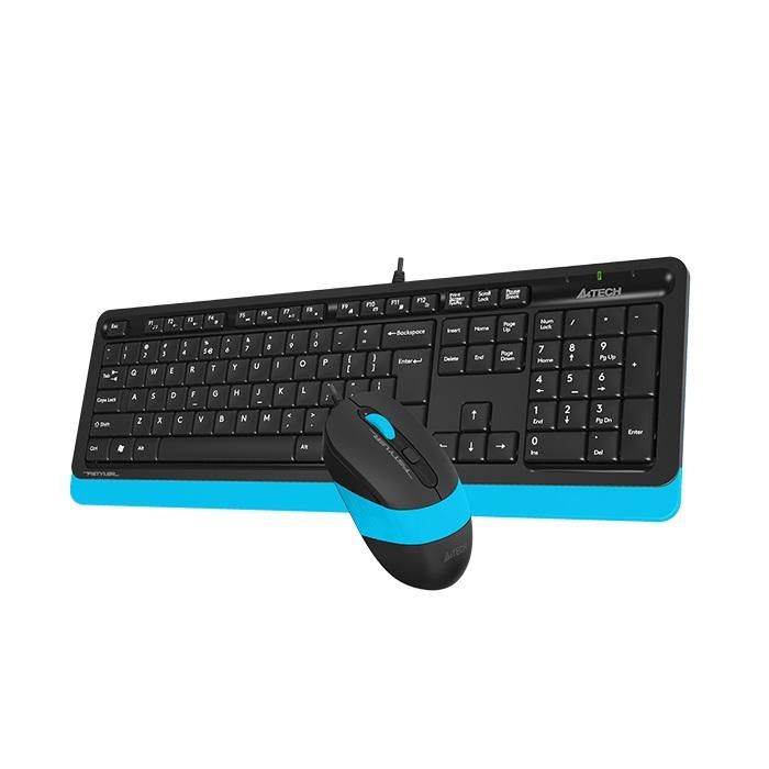 Комплект клавиатура и мишка A4TECH Fstyler F1010 Черен/Син