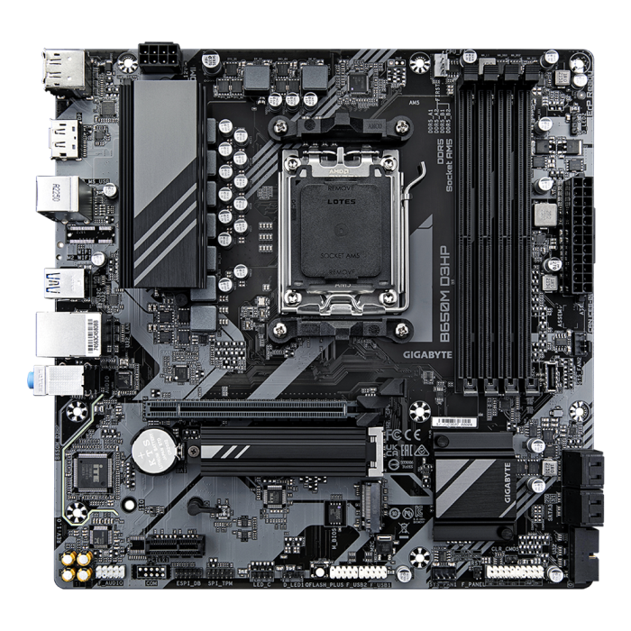 Дънна платка GIGABYTE B650M D3HP  sAM5  4xDDR5  HDMI 2xDP mATX
