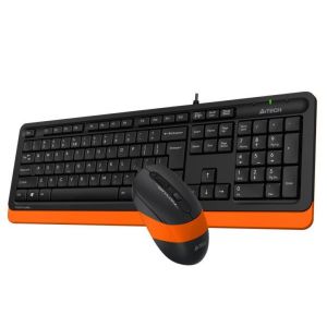 Комплект клавиатура и мишка A4TECH Fstyler F1010 Черен/Оранжев