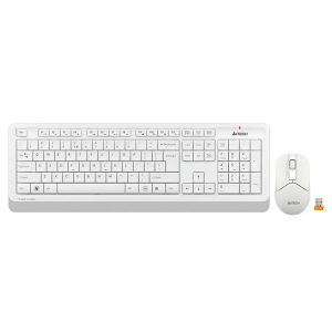 Комплект клавиатура и мишка A4TECH Fstyler FG1012 Безжичен бял