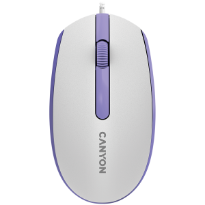 Мишка Canyon CNE-CMS10WL optical 1000dpi 3btn White lavender