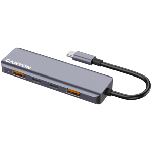 HUB USB CANYON DS-18 5in1 USB-C Grey