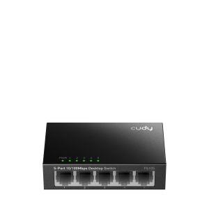 Switch Cudy FS105 5-портов 10/100 Mbps RJ 45 метален корпус черен
