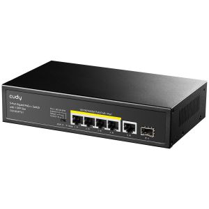 Switch Cudy GS1005PTS1 5 портов 10/100/1000 PoE+ Switch 120W 1 SFP Slot