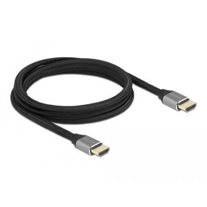 Кабел Delock Ultra High Speed HDMI мъжко - HDMI мъжко 48Gbit/s 8K@60Hz 2м Сив