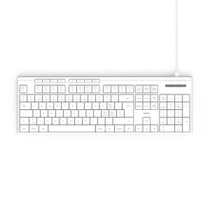 HAMA Жична клавиатура "CK-200" USB-A,USB-C 8 мултимедийни клавиша кирилизирана бяла
