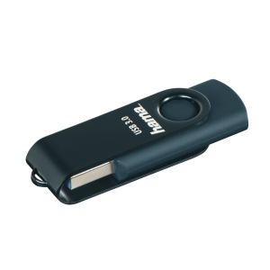 Флаш памет USB 128GB HAMA Rotate 90 MB/s Петролно синьо