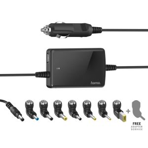 Универсално захранване за лаптоп HAMA за автомобил вх.12-15V изх.15-19V 70W