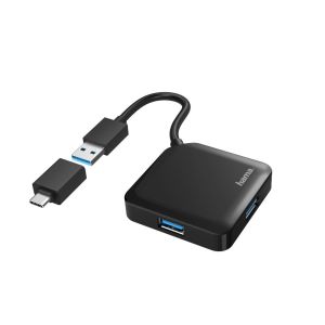 HUB USB 3.2 HAMA-200116 USB-C адаптер черен 4 портов