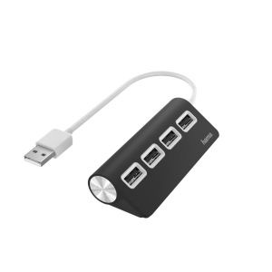 HUB USB 2.0 HAMA-200119 4-портов черен 480Mbit/s