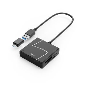 Четец за карти USB USB-A с USB-C адаптер USB 3.2 Gen1 SD/micro-SD/CF/MS