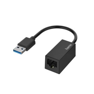Мрежов адаптер USB-A мъжко - RJ-45 женско Gigabit черен