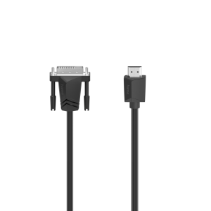 Кабел DVI-I Dual Link мъжко- HDMI мъжко Ultra-HD 4K 3м черен