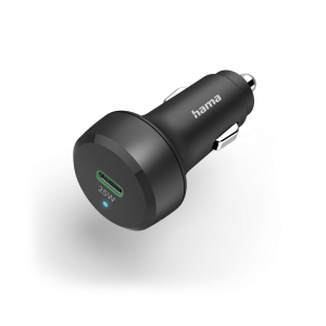 Зарядно за кола HAMA USB-C Power Delivery Qualcomm 25 W Черен