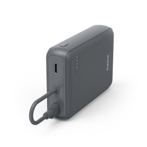 Външна батерия „Travel“ с кабел 10000mAh 2 изхода: 2x USB-C антрацит