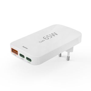 Бързо мини зарядно 65W 2x USB-C 1xUSB-A бяло