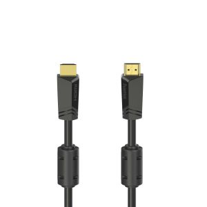 Кабел HAMA HDMI мъжко- HDMI мъжко 4K 18GB/s Ethernet 10 м позл.конектори 2 филтъра