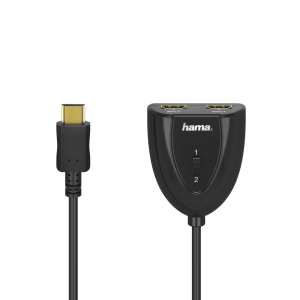 Превключвател 2 в 1 HDMI   2xHDMI женско - HDMI мъжко  Черен