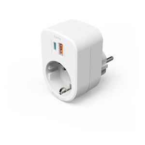 HAMA 3-мултипортов контакт  1xUSB-C PD  1x USB-A  1xШуко контакт  30W PD