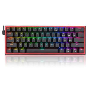 Геймърска клавиатура механична Redragon Fizz K617-RGB_RD черна