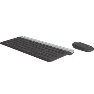 Kомплект безжични клавиатура с мишка Logitech MK470 Черна