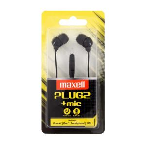 Слушалки с микрофон MAXELL PLUGZ черна