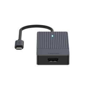 4-портов хъб Rapoo UCM-2001, 4 в1, 2 x USB-A, 1 x USB-C, 1 x HDMI, Черен