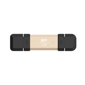 Външен SSD Silicon Power DS72 Gold 2TB USB type-C & USB3.2 read/write up to 1050 / 850 MB/s