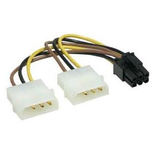 Кабел захранващ за видео карта 2xMolex to 6pin